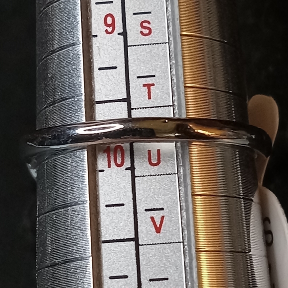 BLOWOUT PRICING Blue Natural Stone And Silver Plated ring women Size 10 - Picture 8 of 8